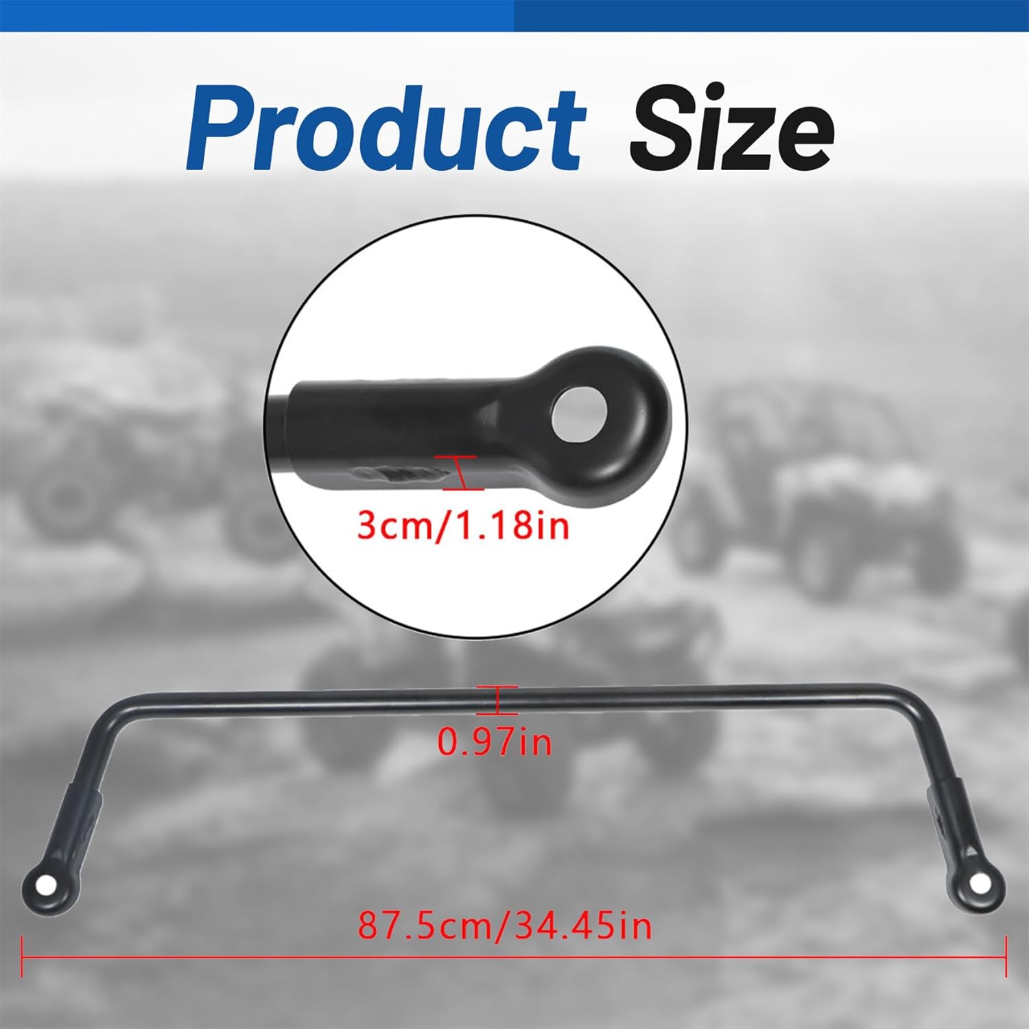 WFLNHB Rear Suspension Stabilizer Bar Replacement for Polaris Ranger 500 700 800 Replacement for 1016353-067 2009-2012