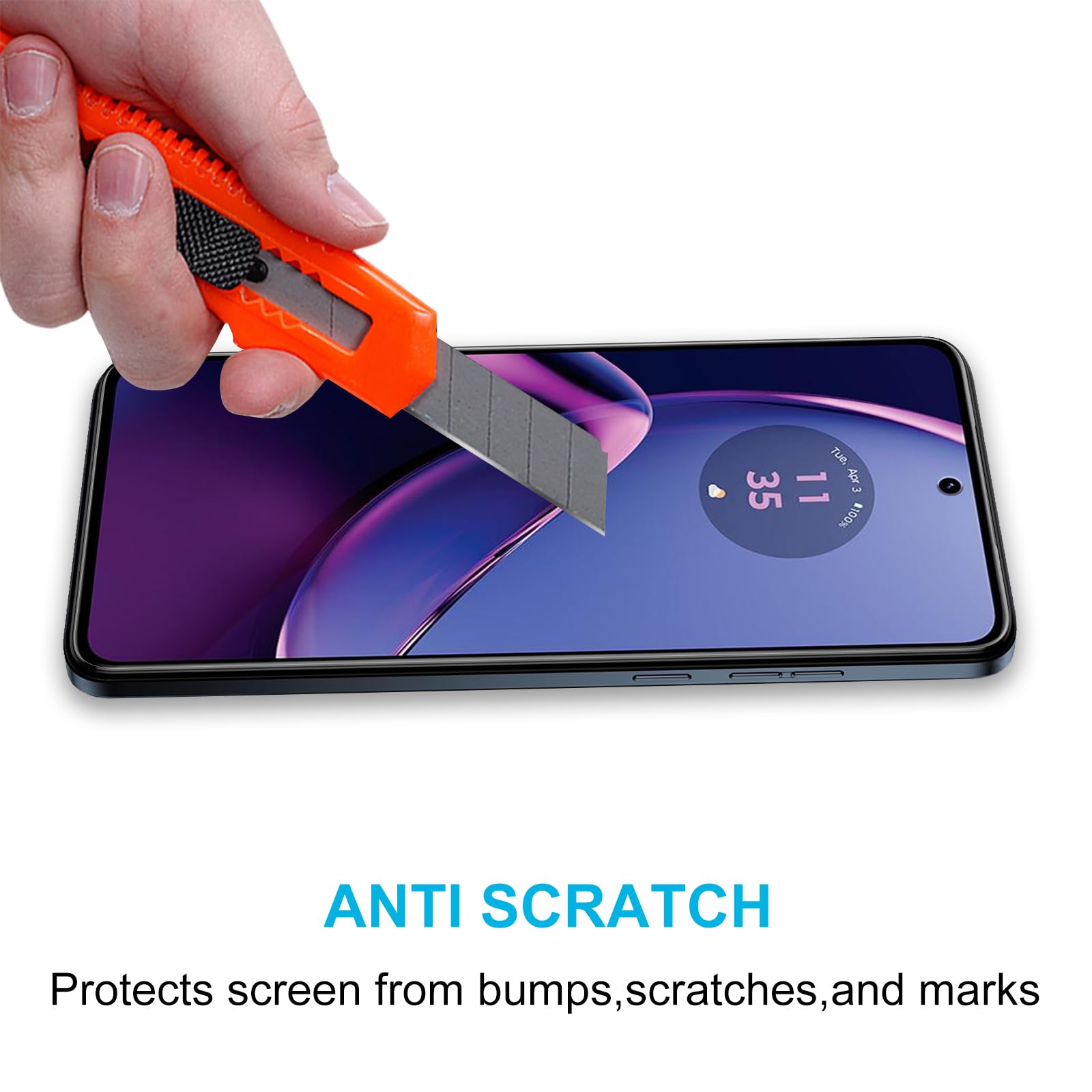 Didisky 3+2 Pack Tempered Glass Screen Protector for Motorola Moto G84 5G - Image 4