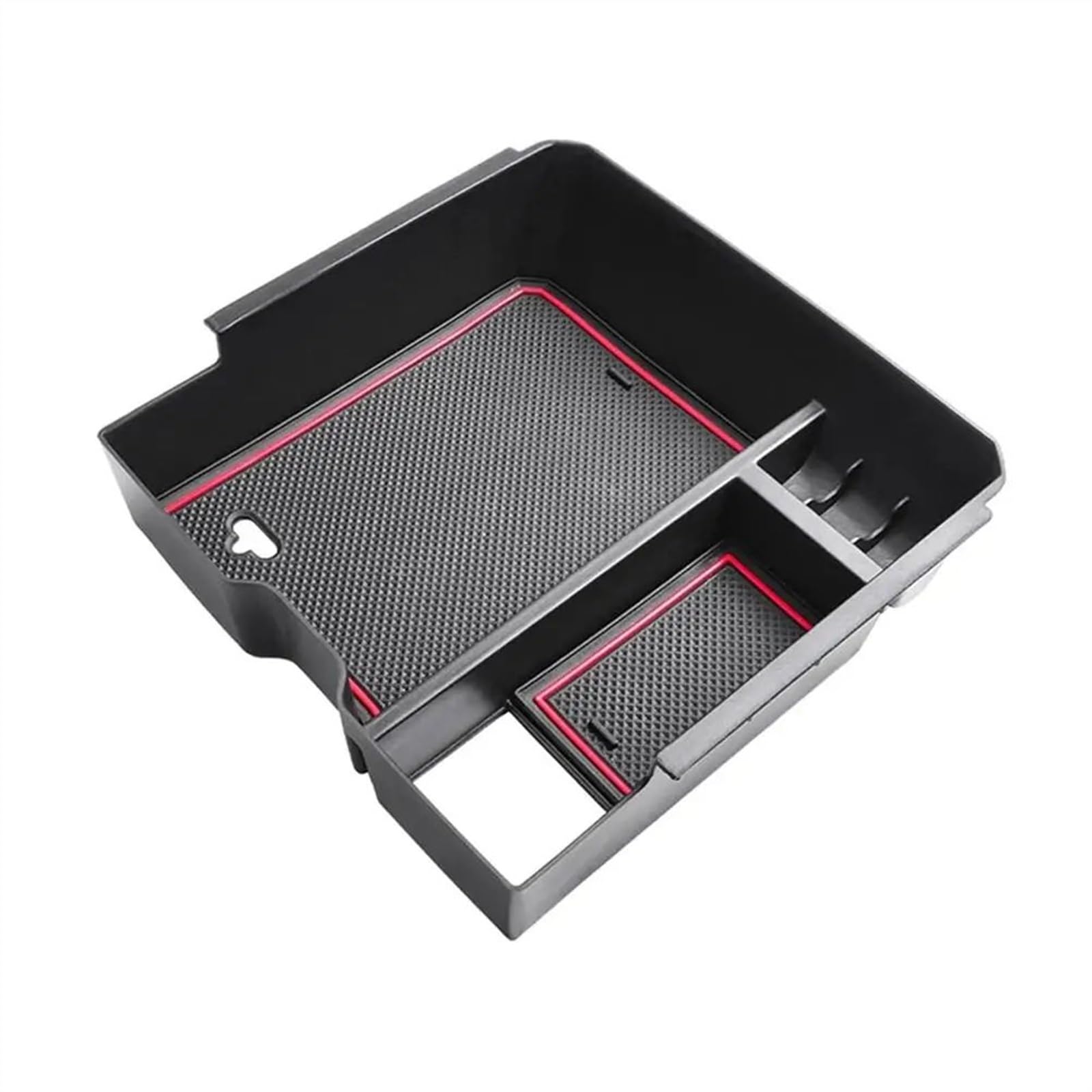 FVBFCDX Armrest Organizer Compatible With For Ranger For Everest 2023 Car Central Armrest Storage Box Automotive Interior Accessories(Red)