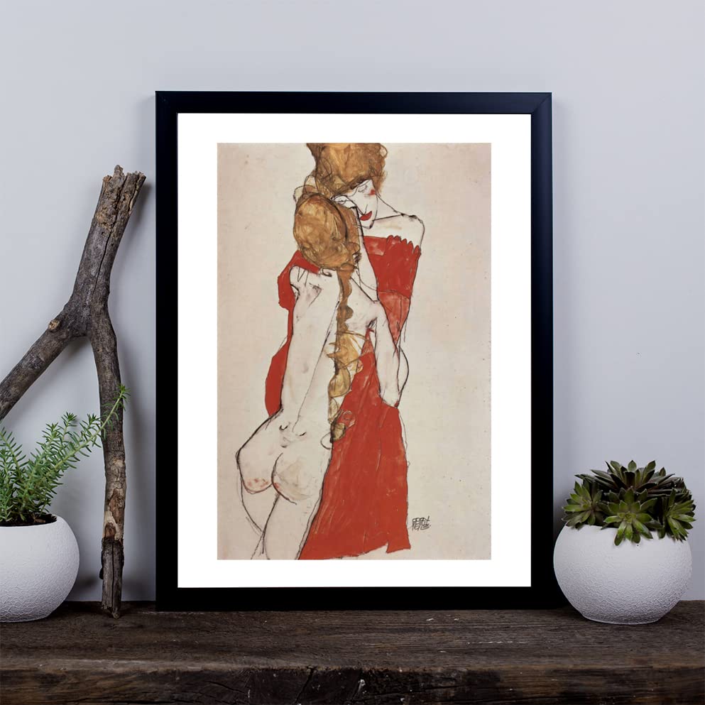 One in Red One in Nothing Egon Schiele petit format encadr&eacute; - 3