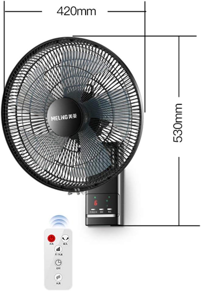 16 Inches Wall Fan Remote Control Oscillatiing Cooling Fan For Home Or Office