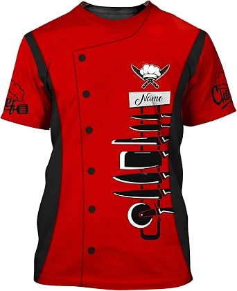 Custom Chef Shirt, Chef Gifts, t Shirt for Chef, Gifts for Chef, Personalized 3D Chef Shirt Gifts for Lover