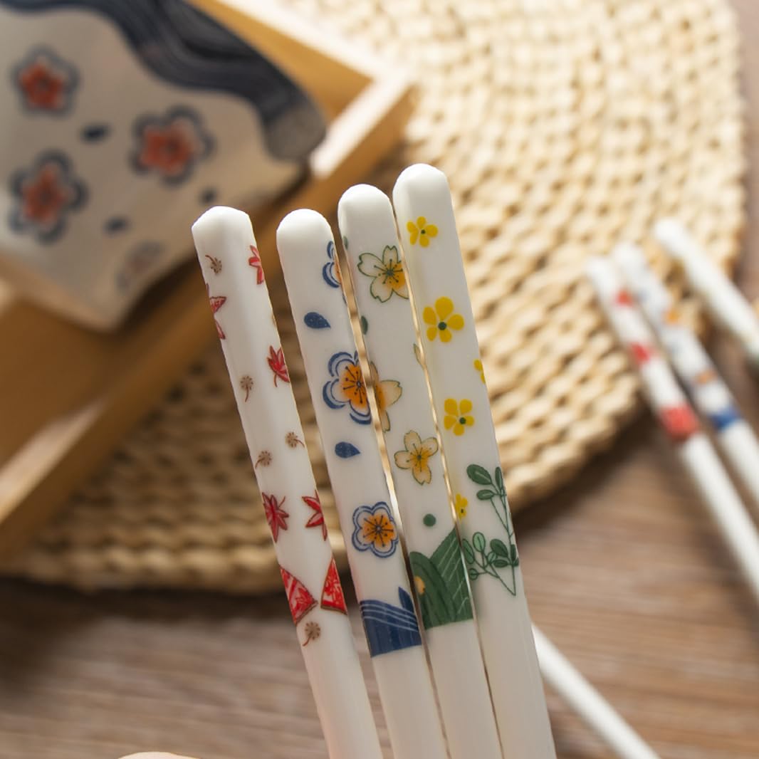 Baguettes en Porcelaine, Lot de 10 Paires, en céramique de Haute qualité, réutilisables, Classiques, Traditionnelles, élégantes, lavables au Lave-Vaisselle. D (f) (d, Taille Unique)