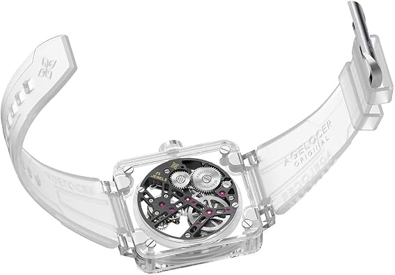 AGELOCER Men's Double-Sided Hollow Tourbillon Transparent Sapphire Crystal Glass Dial Hand-Operated Mechanical Luxury Top Brand Watch