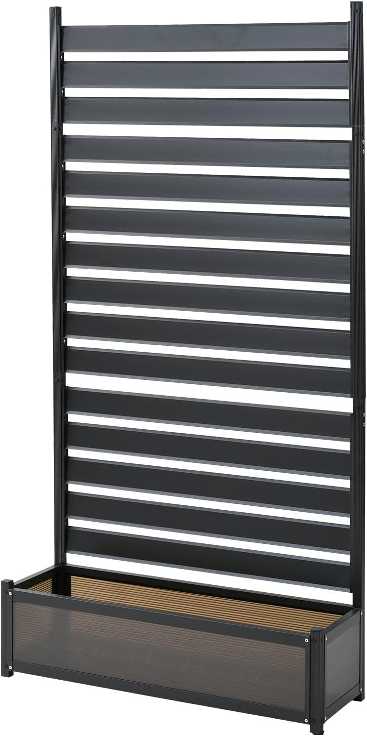 アルミプランターフェンス幅90×奥行30×高さ180cm 目隠し