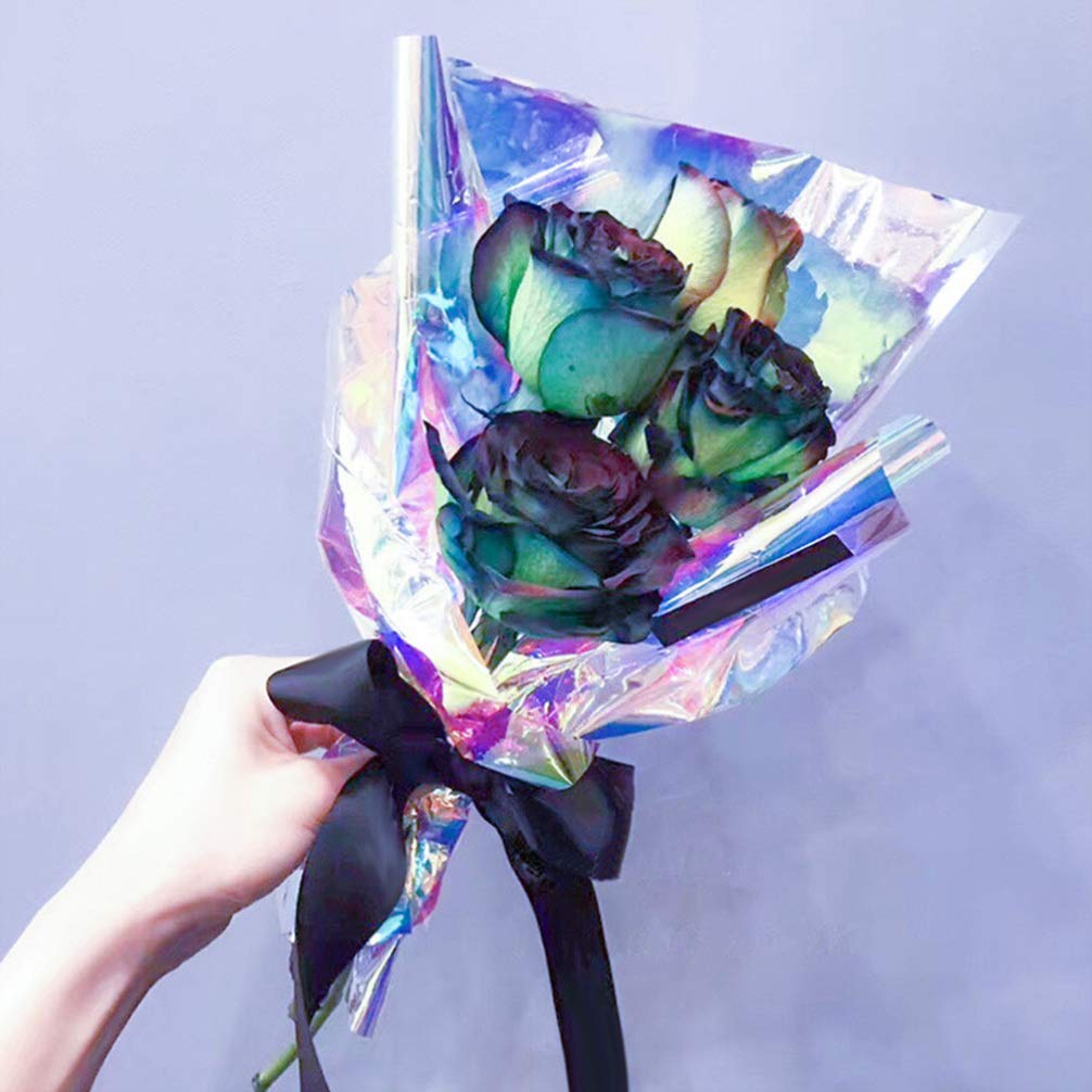 Cellofan Pellicola Iridescente – Rotolo 15m X 40cm, Cellophane Colorato Per Confezioni Regalo, Bouquet, Fai Da Te