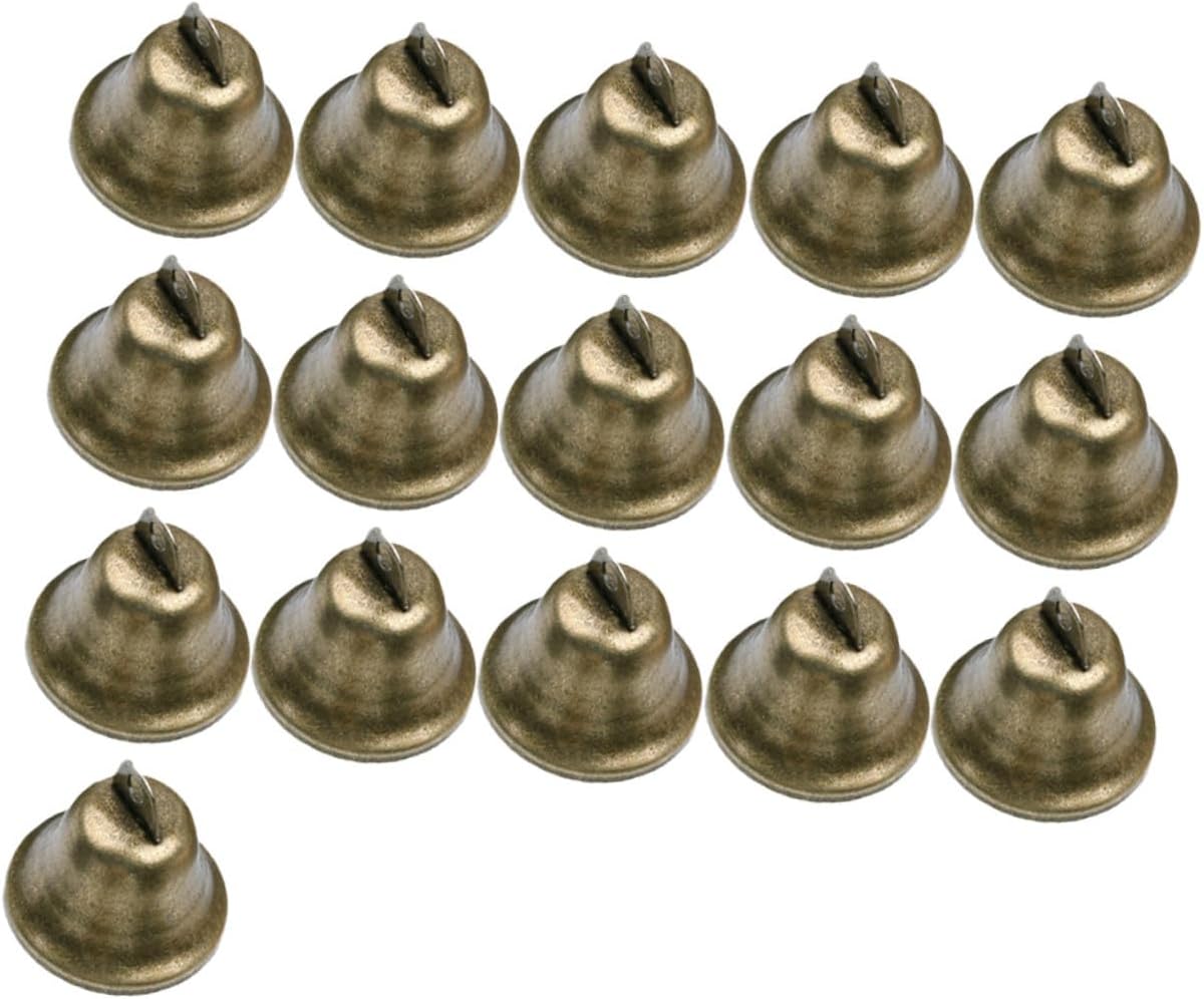 16pcs Solid Christmas Bells Jingle Bells for Crafts Home Decoration Ornament