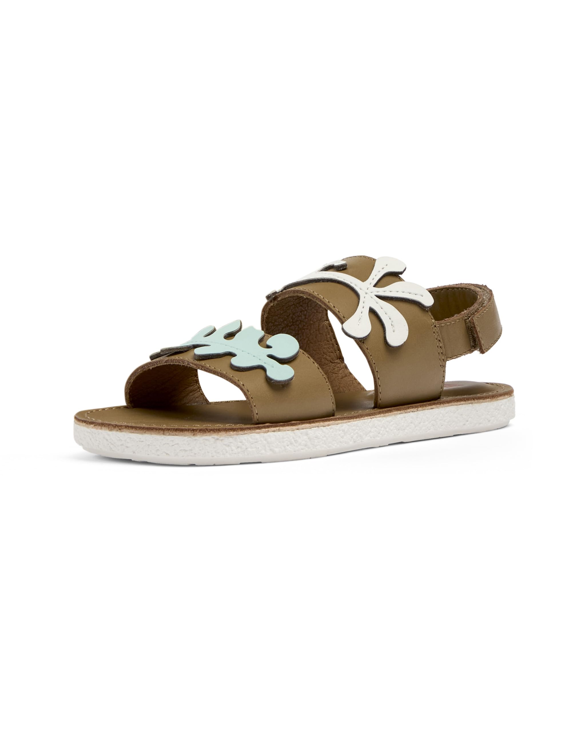 Camper Girls' Miko K800591 2-Strap Sandal, Medium Brown 002 Tws, 31 EU