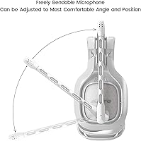 Vista 5 de Micrófono de repuesto para auriculares Astro A40 TR A40, micrófono blanco desmontable con cancelación de ruido con cubierta de espuma, funciona