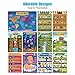 35 Pcs Laminated Educational Posters for Toddlers & Elementary Kids (Ages 3-10) - A3 Size Water-Resistant Dry Erase Learning Charts Set with Alphabet, Numbers, World Map, Foam Dots Included