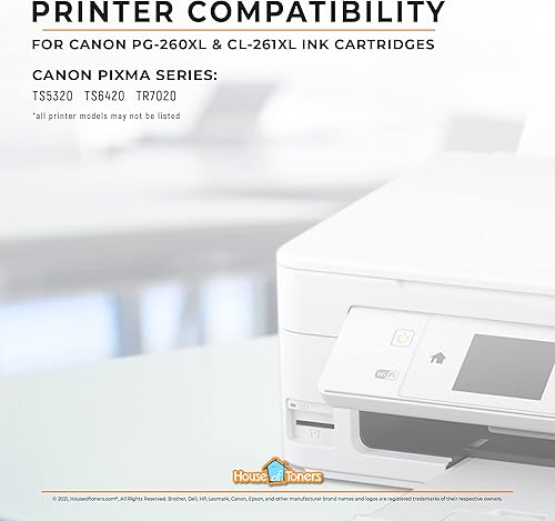 Miniatura 6 de Cartucho de tinta remanufacturado para Canon Pg-260 y 261XL, repuesto de alto rendimiento para Canon 260 y 261XL PIXMA TS5320, TR7020-3 unidades (2