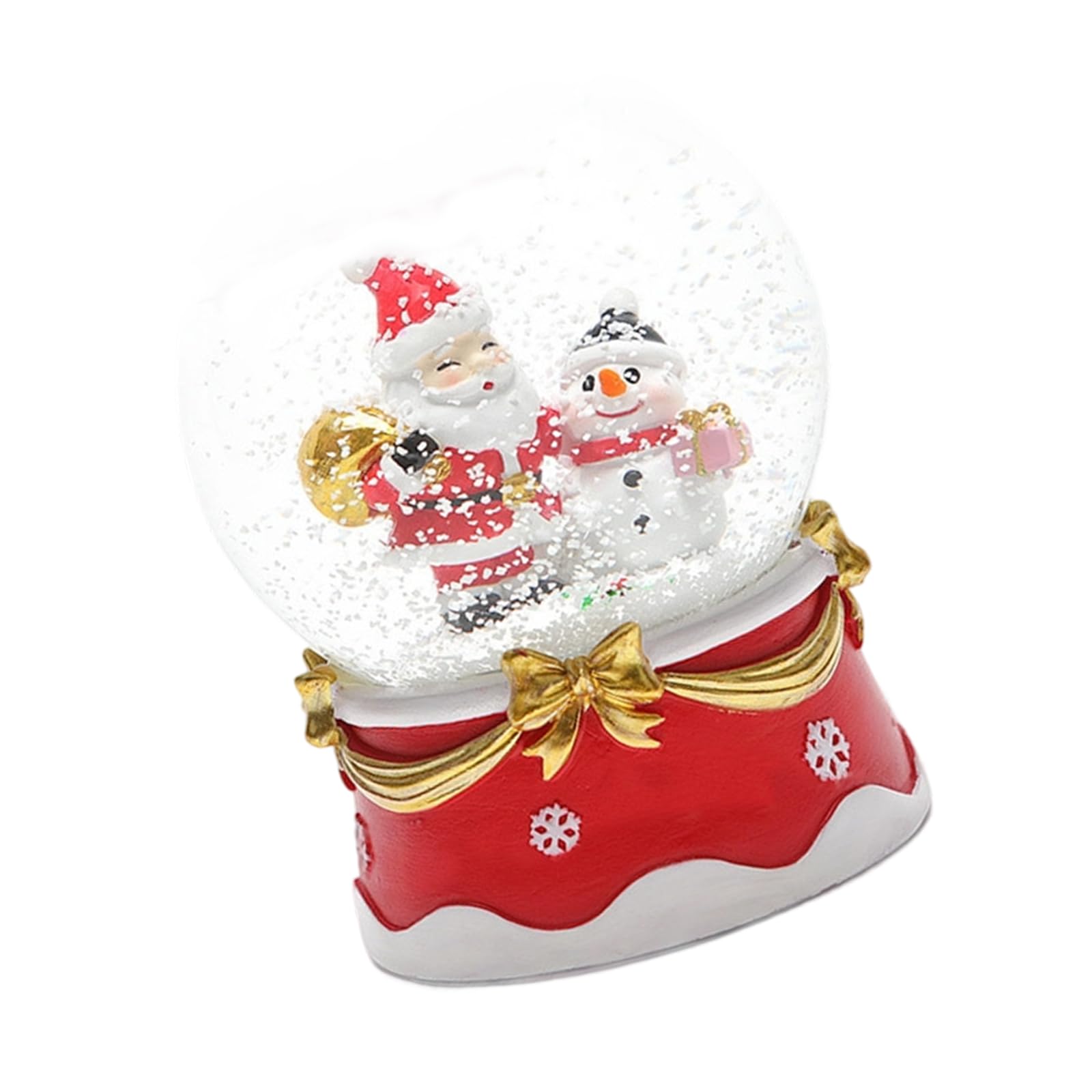 Nucelit Snowman Ornament Displaying Automatic Snowfalls Simulation for Christmas Desktop Decoration LED Illuminated Snow Globes Automatic Rotating Christmas Snow Globes