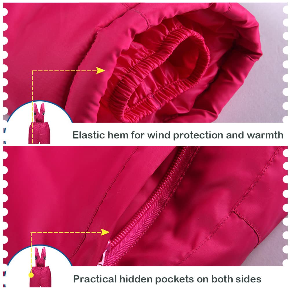 Kinder Skianzug Zweiteiler Verdickte Skijacke + Skihose Schneeanzug Wasserdicht Winter