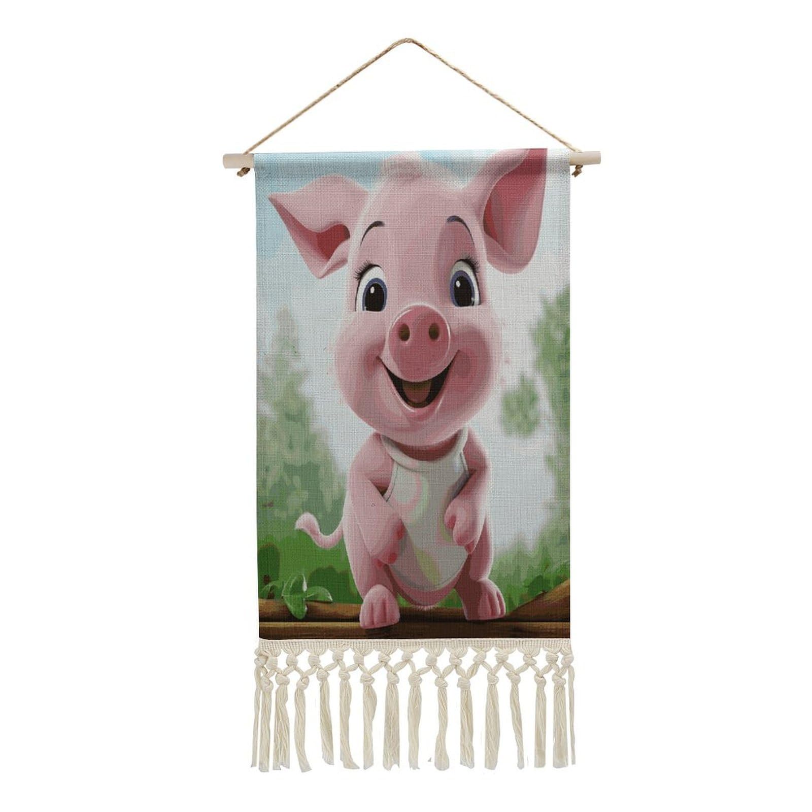 Adfgyerh Style Smiling (13) Tapestry With Tassels Cotton And Linen Hanging Posters, Wall Art For Travel Gift, Wall Tapestry For Office Home Decor Bedroom Living Room Decor