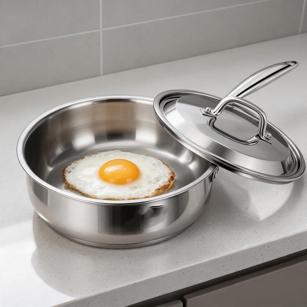 Padella Frittura Acciaio 316L 26cm Profonda(C)