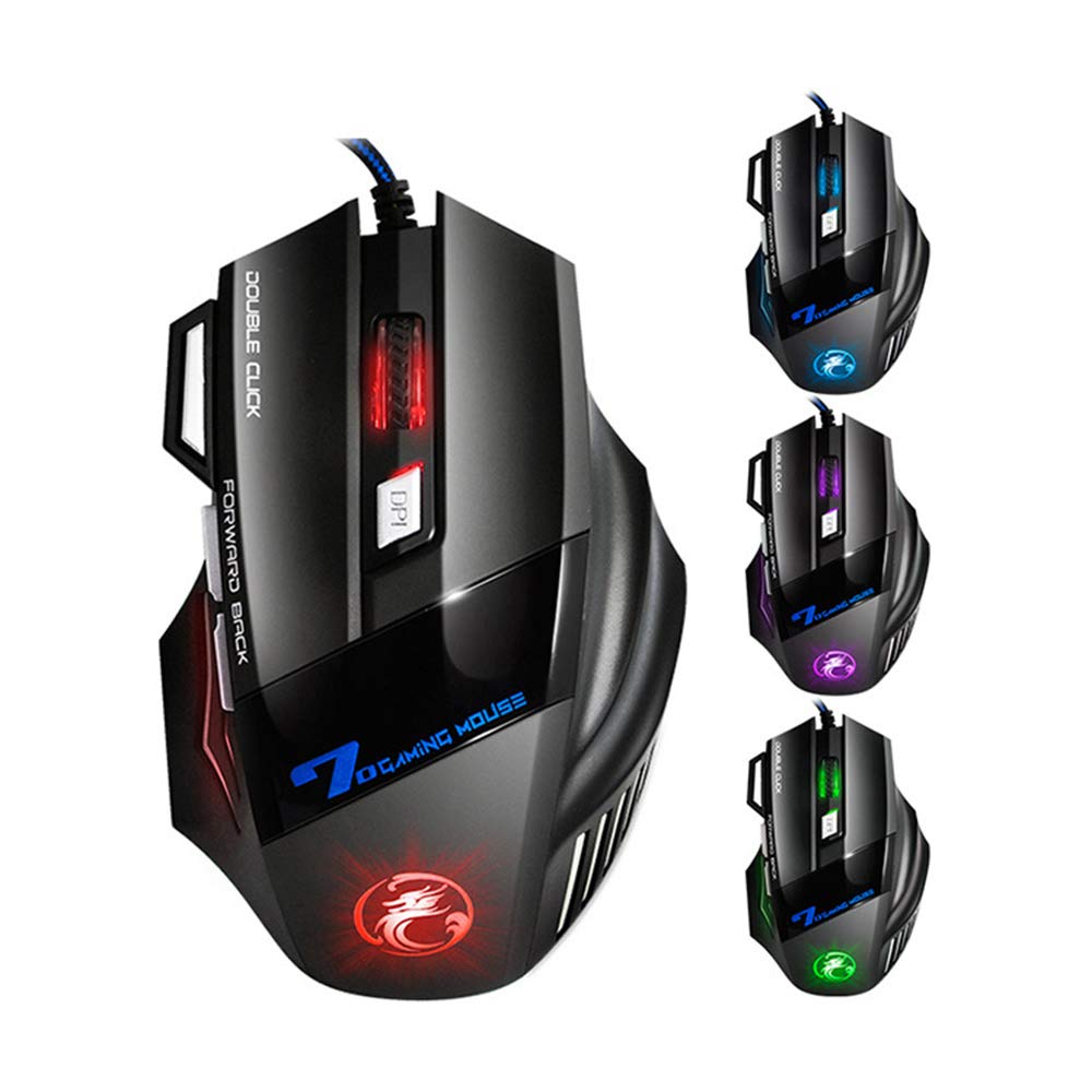 Amazon | ゲーミング マウス 光学式 高性能 7色 RGB LEDライト 高精度