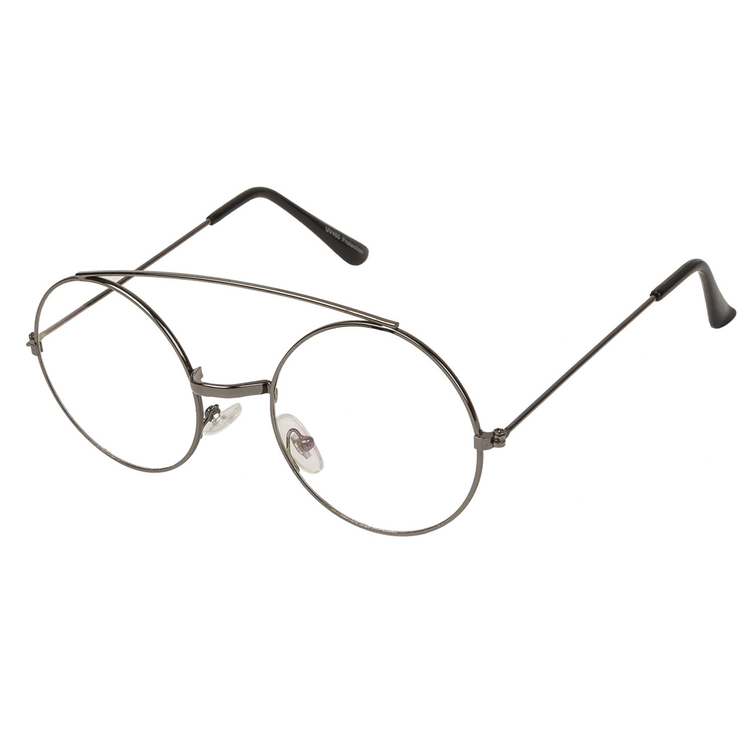 Gandhi Round Shape Brown-Transparent UV Protection Sunglasses | Frame For Men & Women [MA-304-S2 ]-image-18