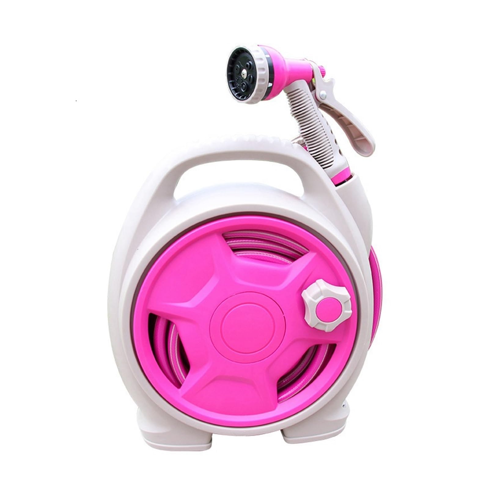 Portable Mini Garden Pipe, Hose Reel Cart with Water Spray Gun, Home Agricultural Storage Kit, Suit, Car Wash Smooth Circulation