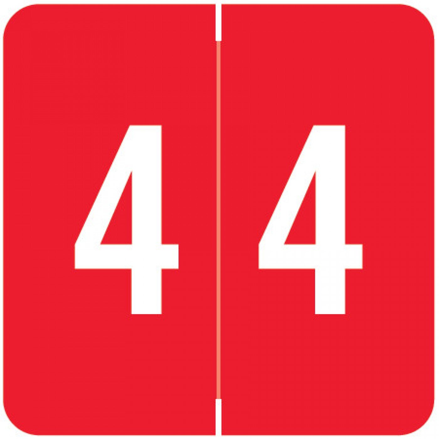 Sav-Tyme/SFI Numeric Label - STNM Series (Rolls) - 4 - Red