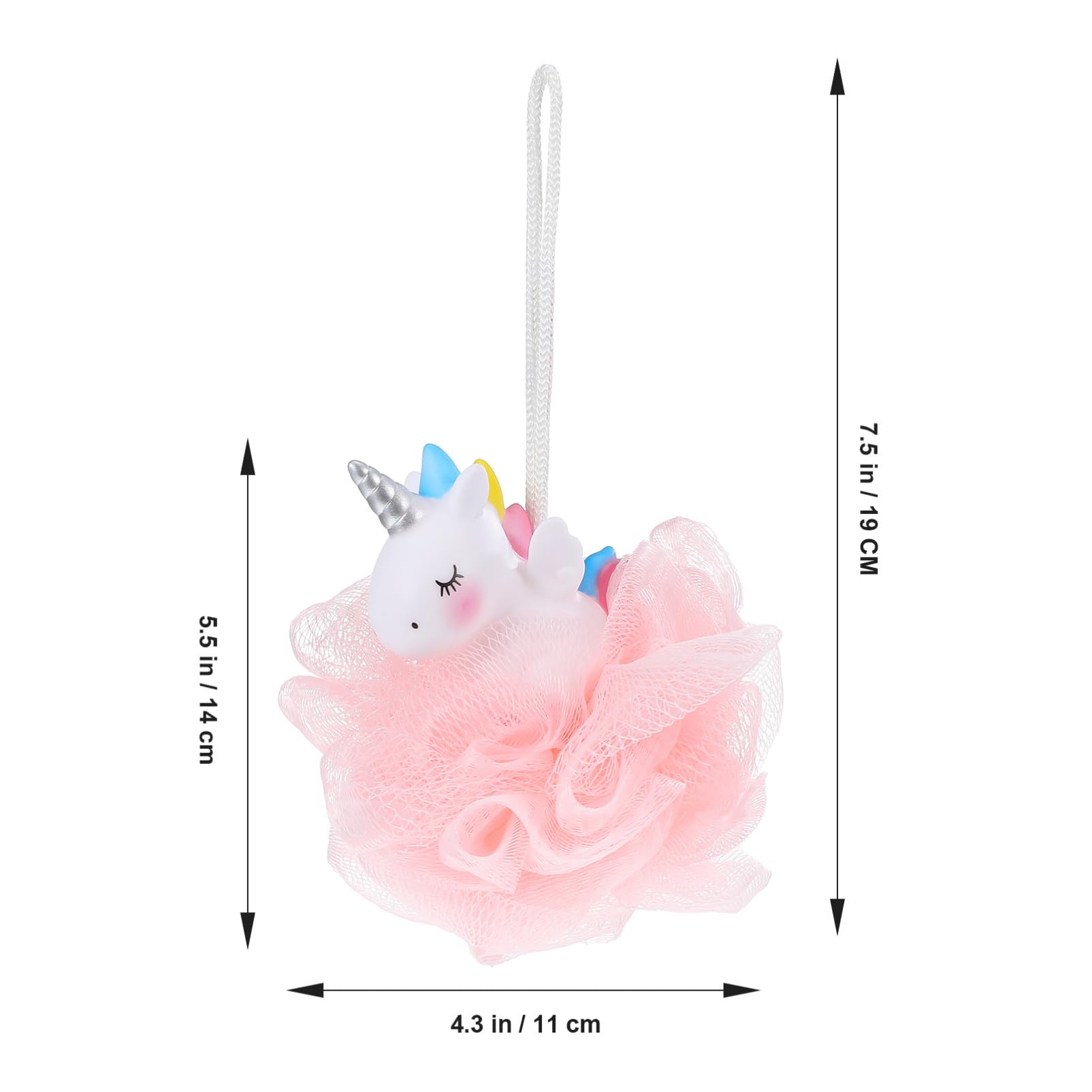 SHERCHPRY 2Pcs Unicorn Loofahs for Soft Exfoliating Bath Sponge Gentle Body Scrubber for Unicorn Design for Home and Travel Bathing
