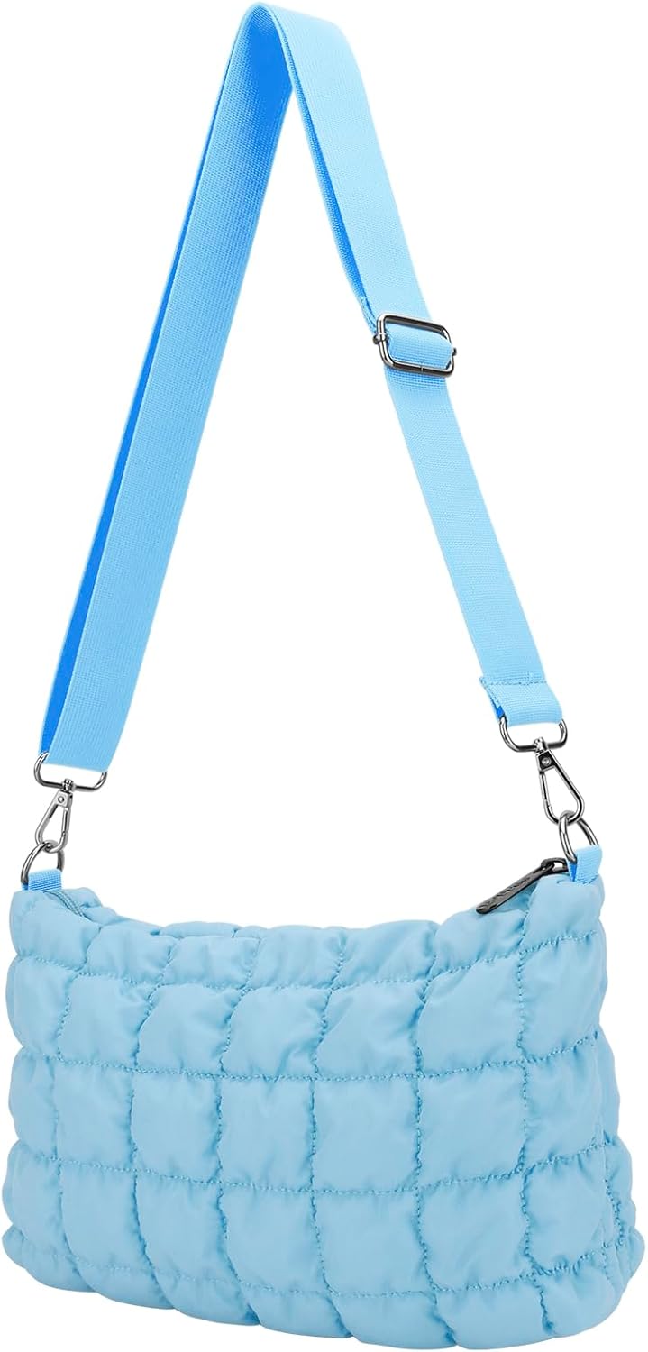 E-Tree Quilted Crossbody Bags for Women Men, Puffer Handbag Purse with Shoulder Strap - Image 7