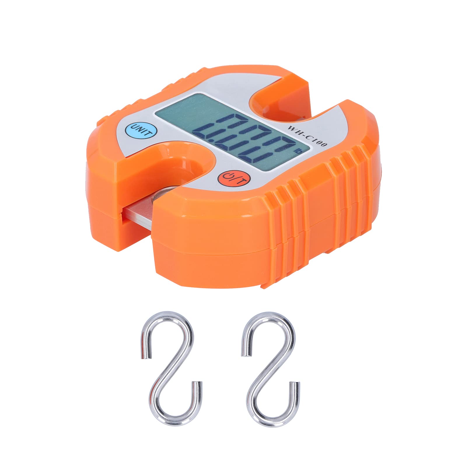 Mini Crane Scale Digital Hanging Scale Handheld 150Kg Mini Crane Scale Portable Weighing Hook Hanging Tool with Double, Industrial Crane Scales (Orange)-picture-31