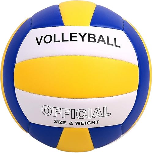 Miniatura 1 de Pecogo Volleyball Size 5 PU Leather Soft Indoor Outdoor Volleyballs Sports Training Game Play Ball for Beginner Teenager Adult 82