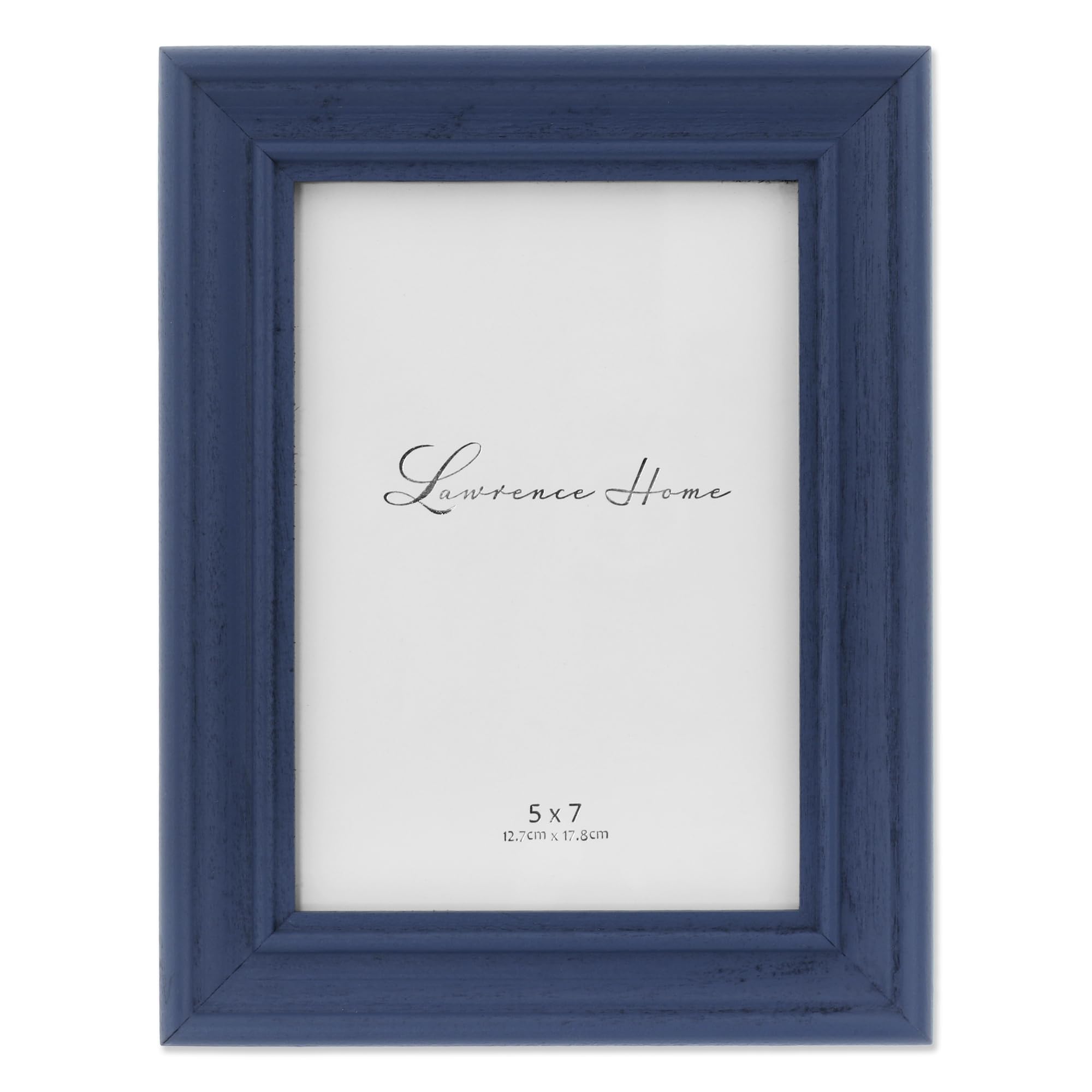 Lawrence Frames 746657 5x7 Durham Weathered Navy Blue Wood Picture Frame