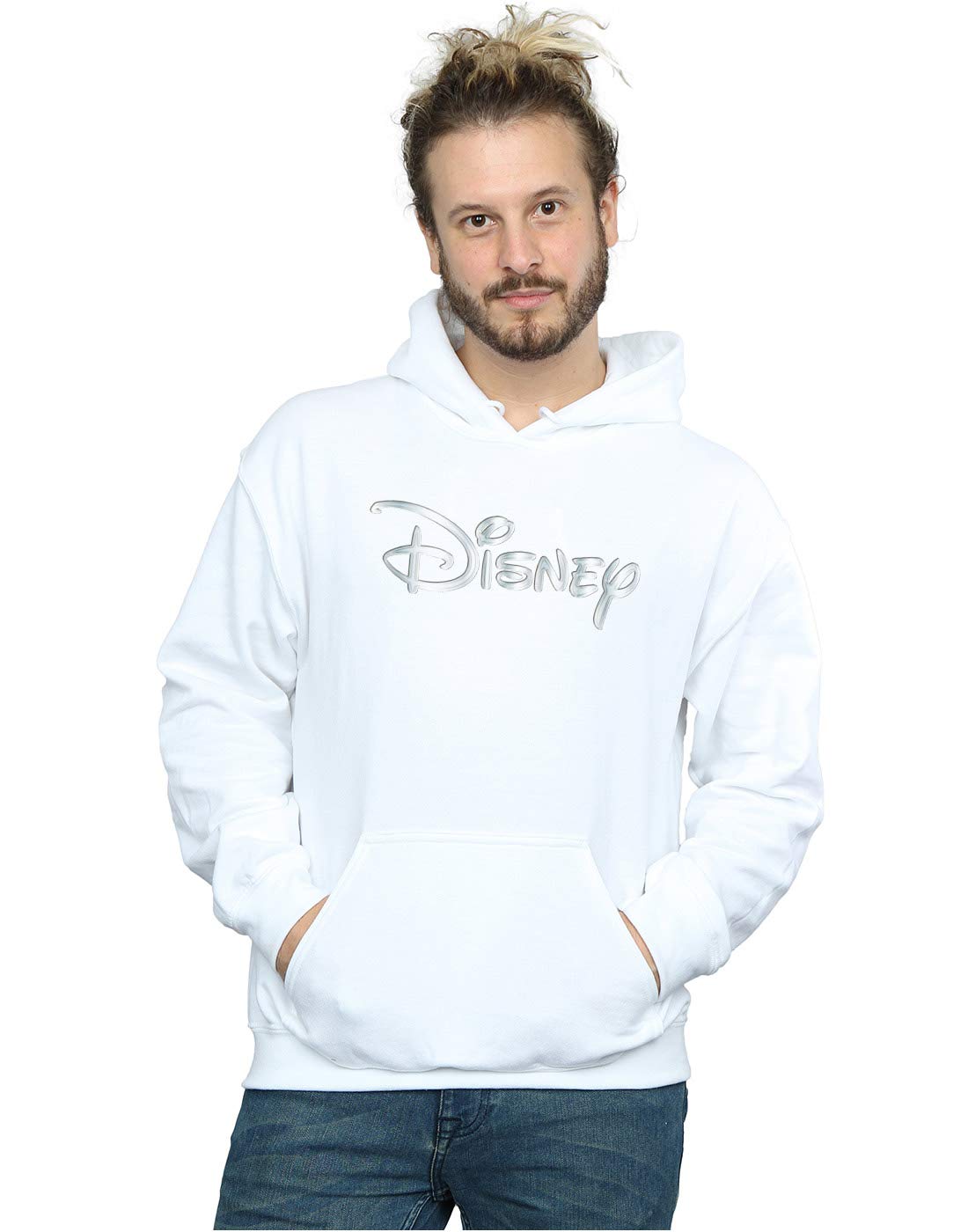 Disney Men's Glacial Logo Hoodie White Medium