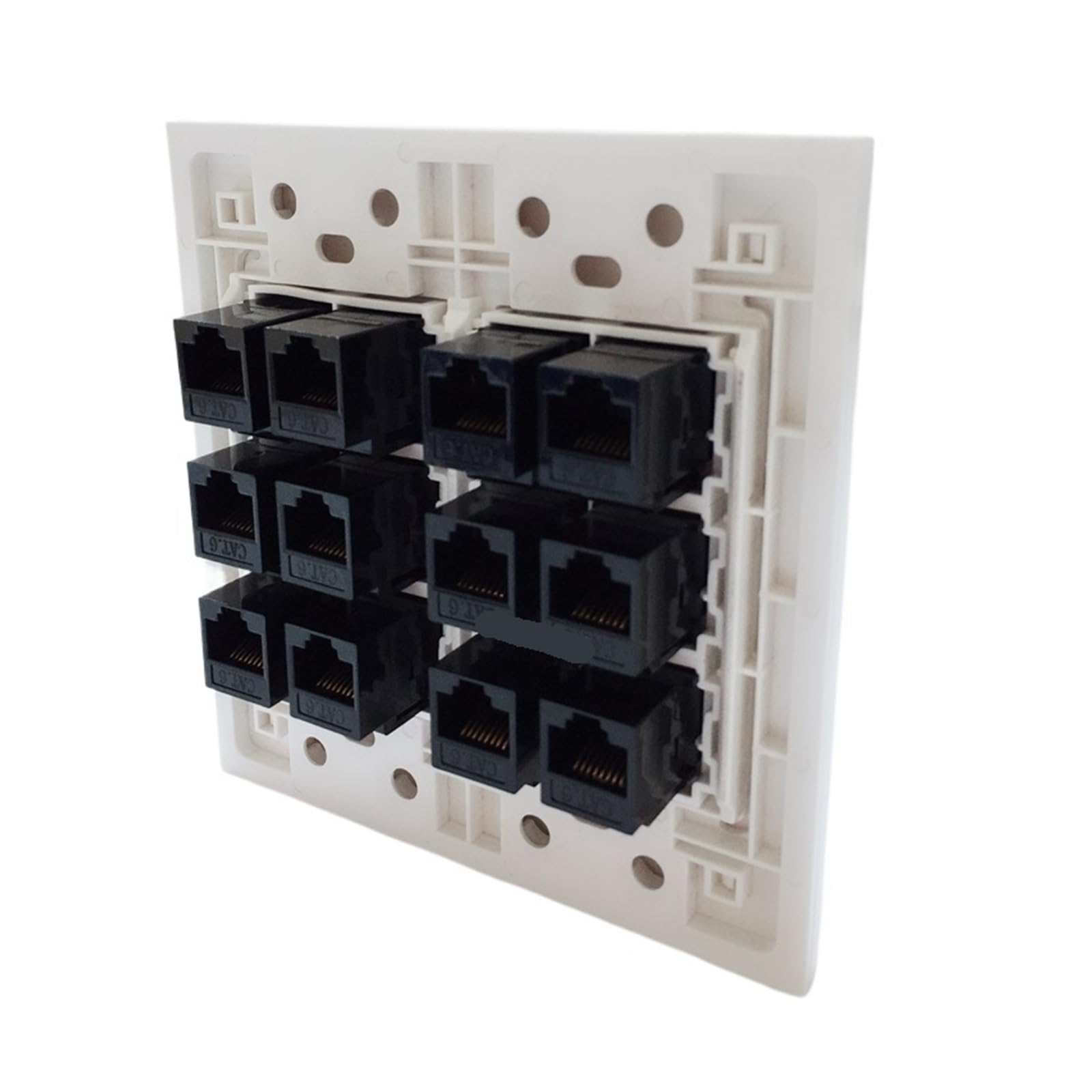 Wandplatte mit 12 Ports CAT6 CAT5E RJ45-Buchsen(CAT6)