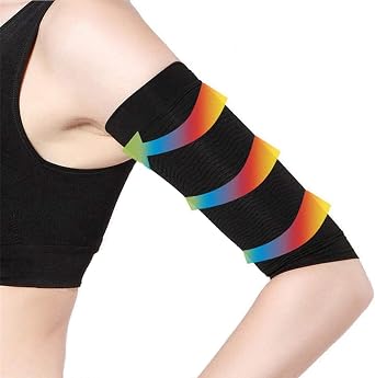 Acfun 2 Pair Arm Slimming Shaper Wrap Massager, Arm Compression Sleeve Upper Arm Shaper Arms Sleeve for Women