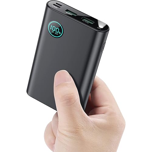 Immagine del prodotto Pxwaxpy Power Bank 10800mAh, Sottile & Compatto Caricabatterie Portatile con LED Digitale Display, USB C 3A Carica Rapida Batteria Esterna Powrbank con Torcia per iPhone 15/14/13 Pro Samsung Huawei