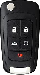 StandardAutoPart 5 Button Flip Compatible with Allure Regal Camaro Equinox Cruze Sonic Terrain Impala Malibu Encore Acadia