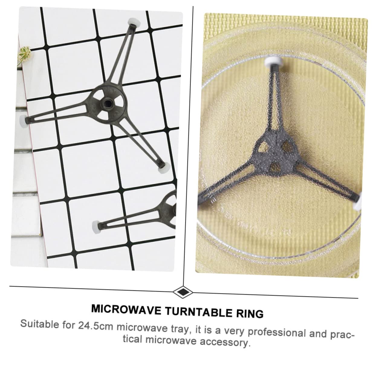 CATIEBYE 2pcs Microwave Tray Tripod Support Brackets Oven Turntable Accessories High for Flat Plates Convenient Replacement for Steady Rotation