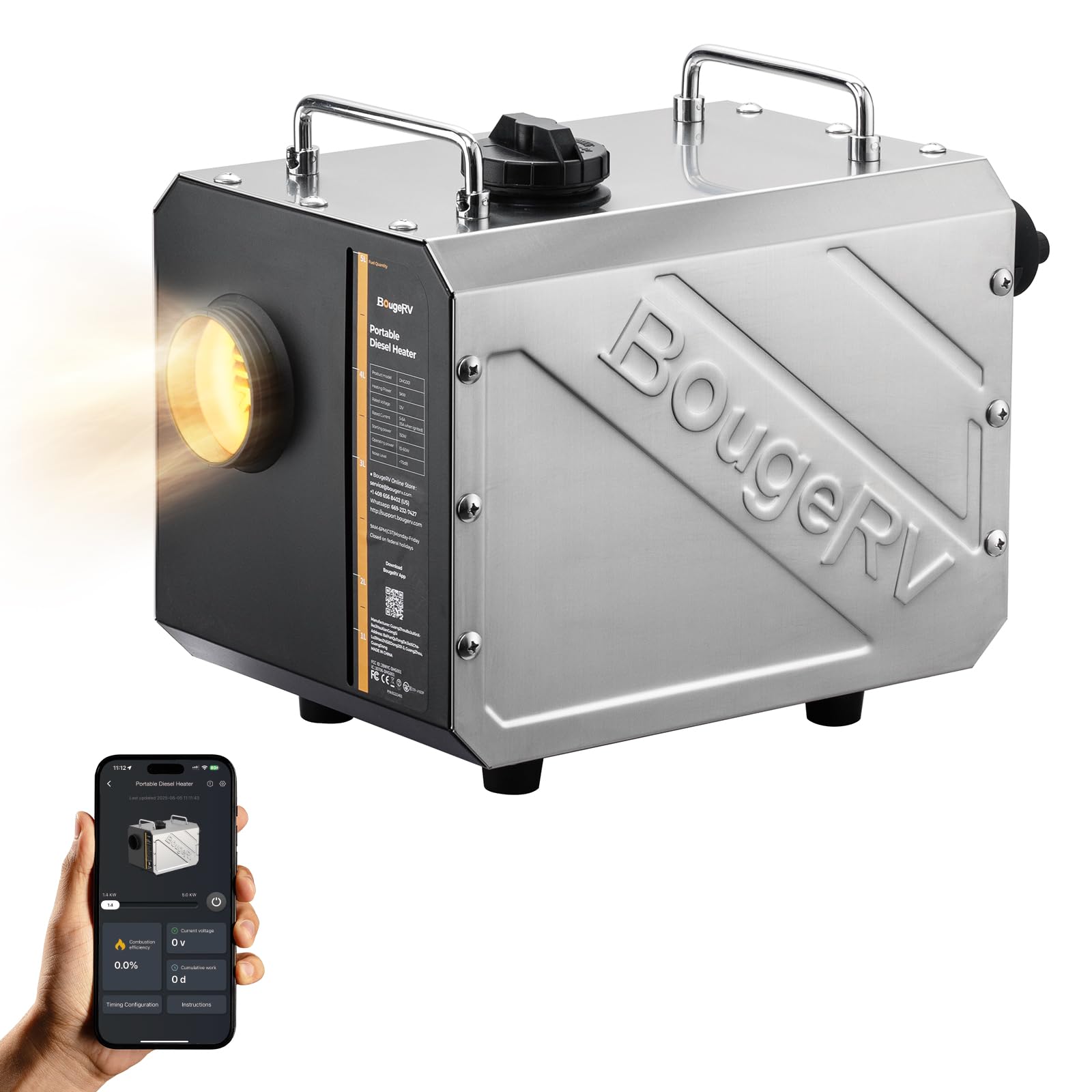 BougeRV 5KW Diesel Heater, 5L All-in-One