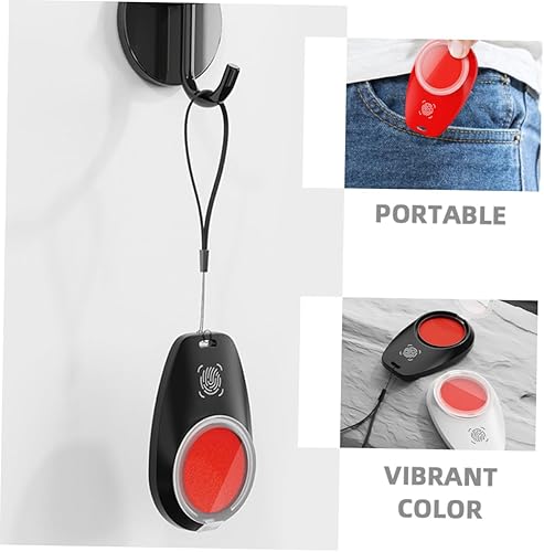 Miniatura 3 de 3pcs Quick-Dry Thumbprint Ink Pad Lanyard Fingerprint Ink Pads for Notary Identification Office Use and Security Red