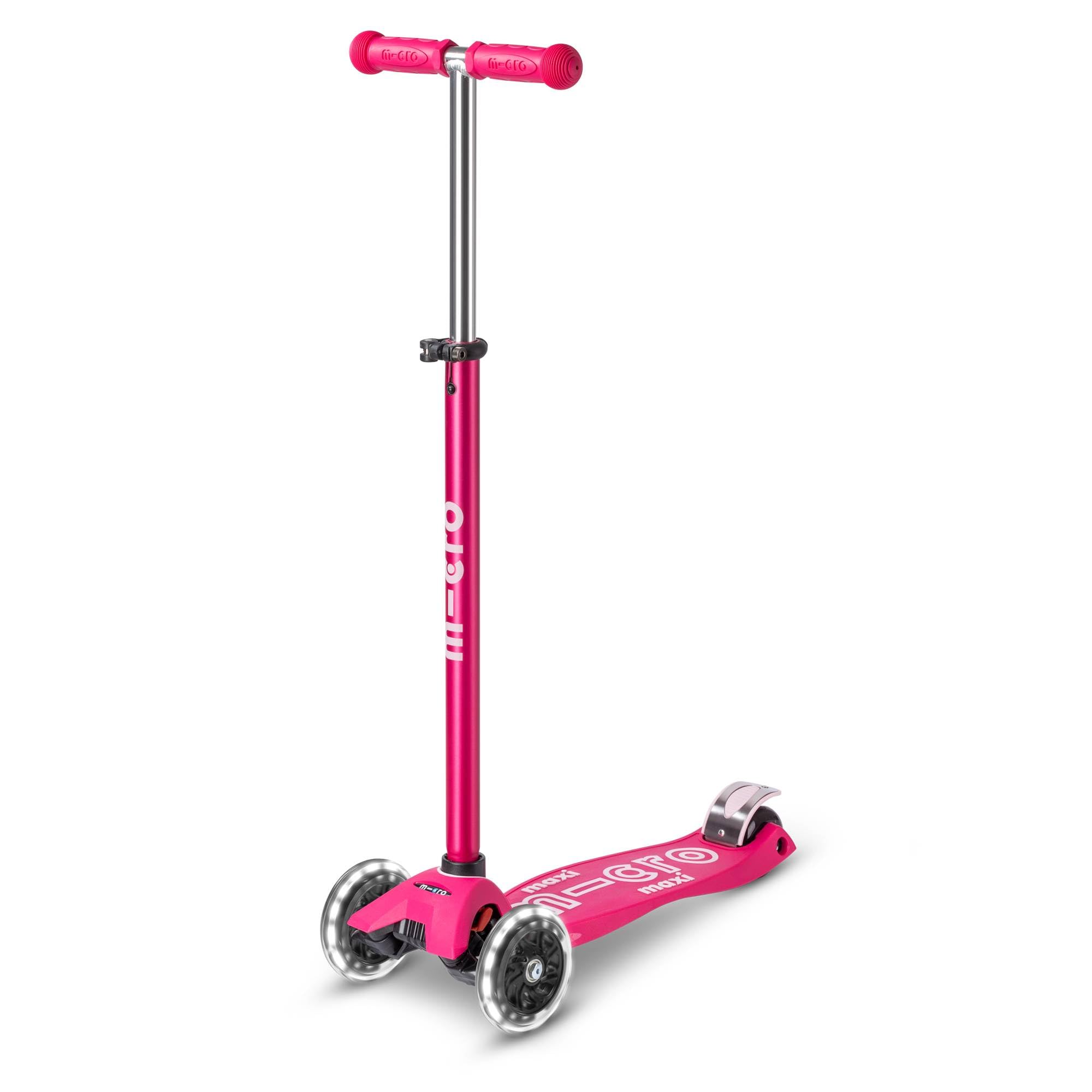Micro® | Maxi Deluxe LED Patinete 3 Ruedas Niños | Ruedas con Luces LED | Sistema de Giro por inclinación | Altura Regulable | 5-12 Años | Niños y Niñas