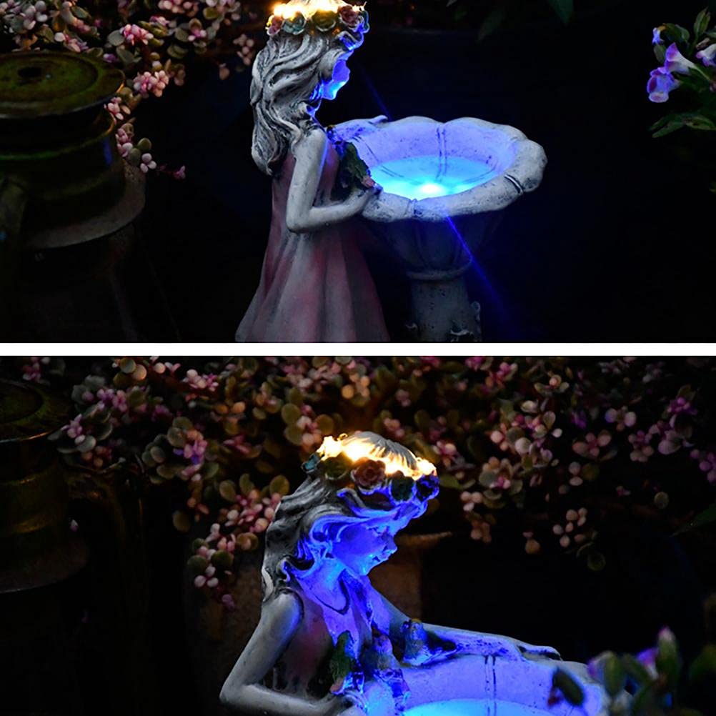 Jardin Jardin, 36 * 23 * 16 Solaire Résine Ange Figure Sculpture Étanche Jardin Villa Cour Jardinage Décoration Statue