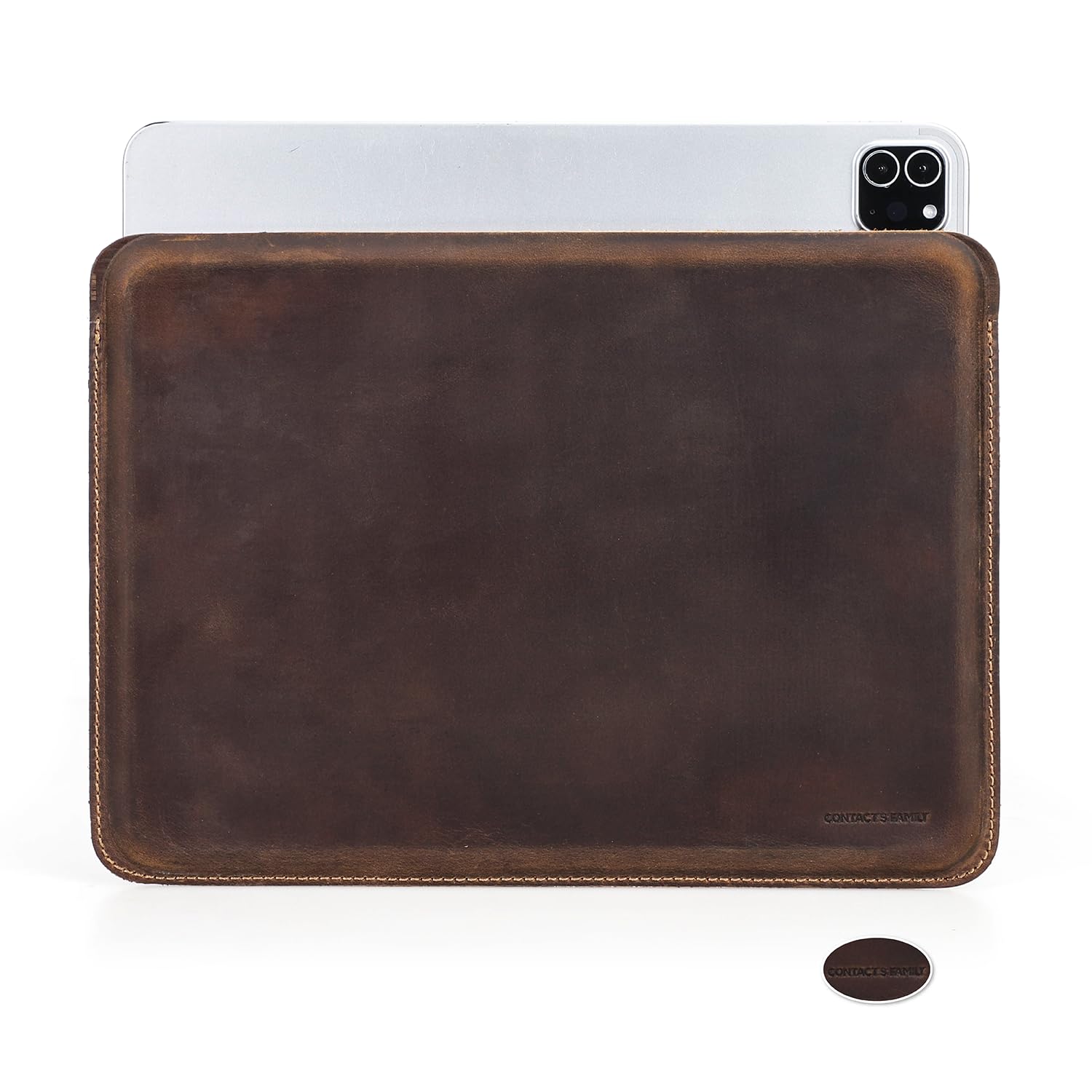 schlankes lederetabletkästchen für 11 inch tablet vintage design handgefertigt
