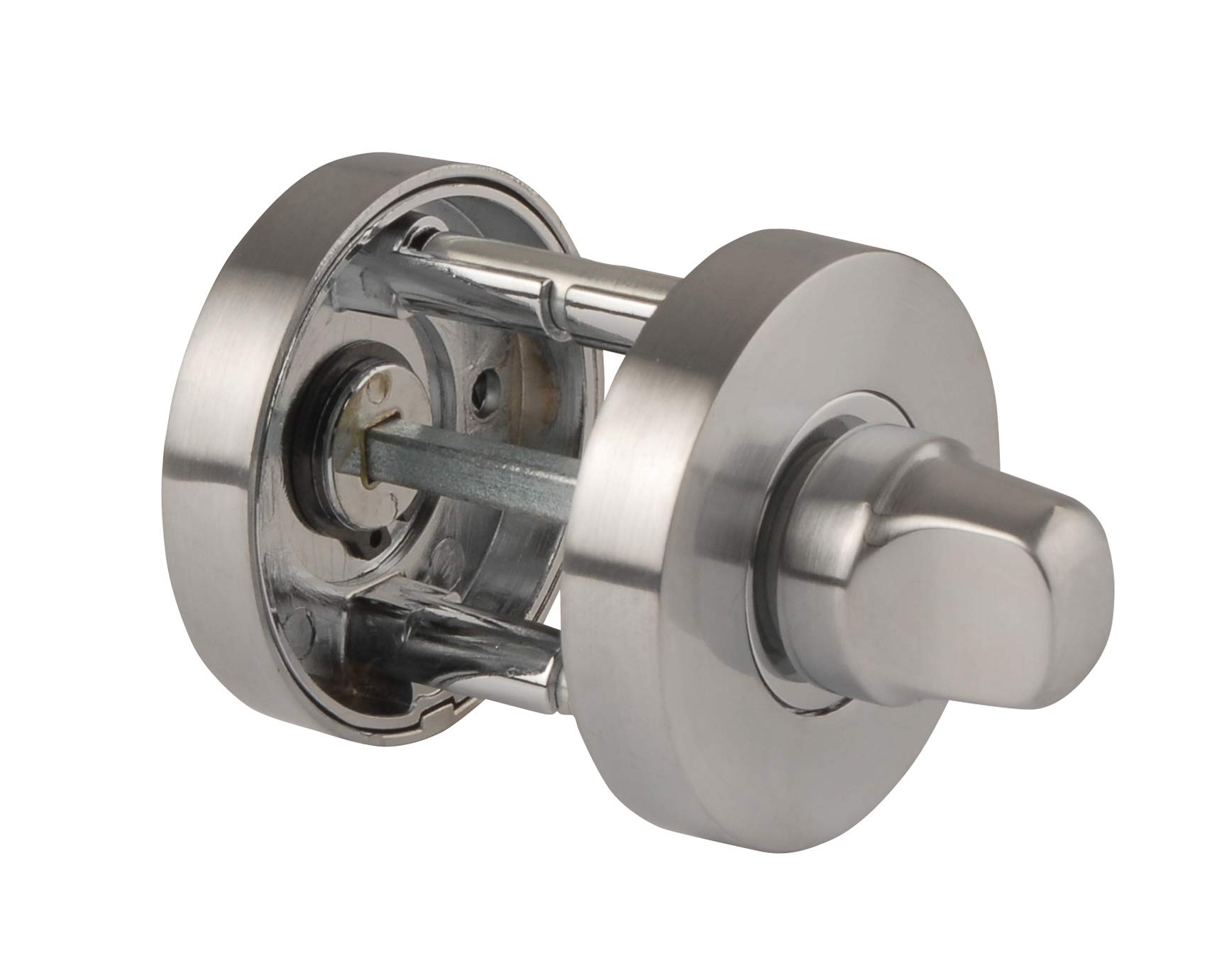 JigtechPolished/Satin Chrome Round Bathroom Snib Turn & Release
