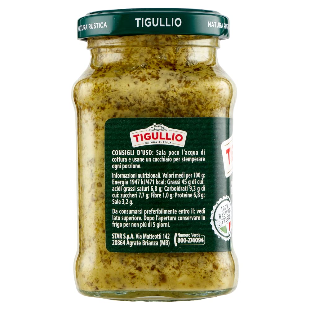 Star Tigullio GranPesto Alla Genovese Lot de 3 sauces au basilic 190 g + polpa gourmet italienne 400 g