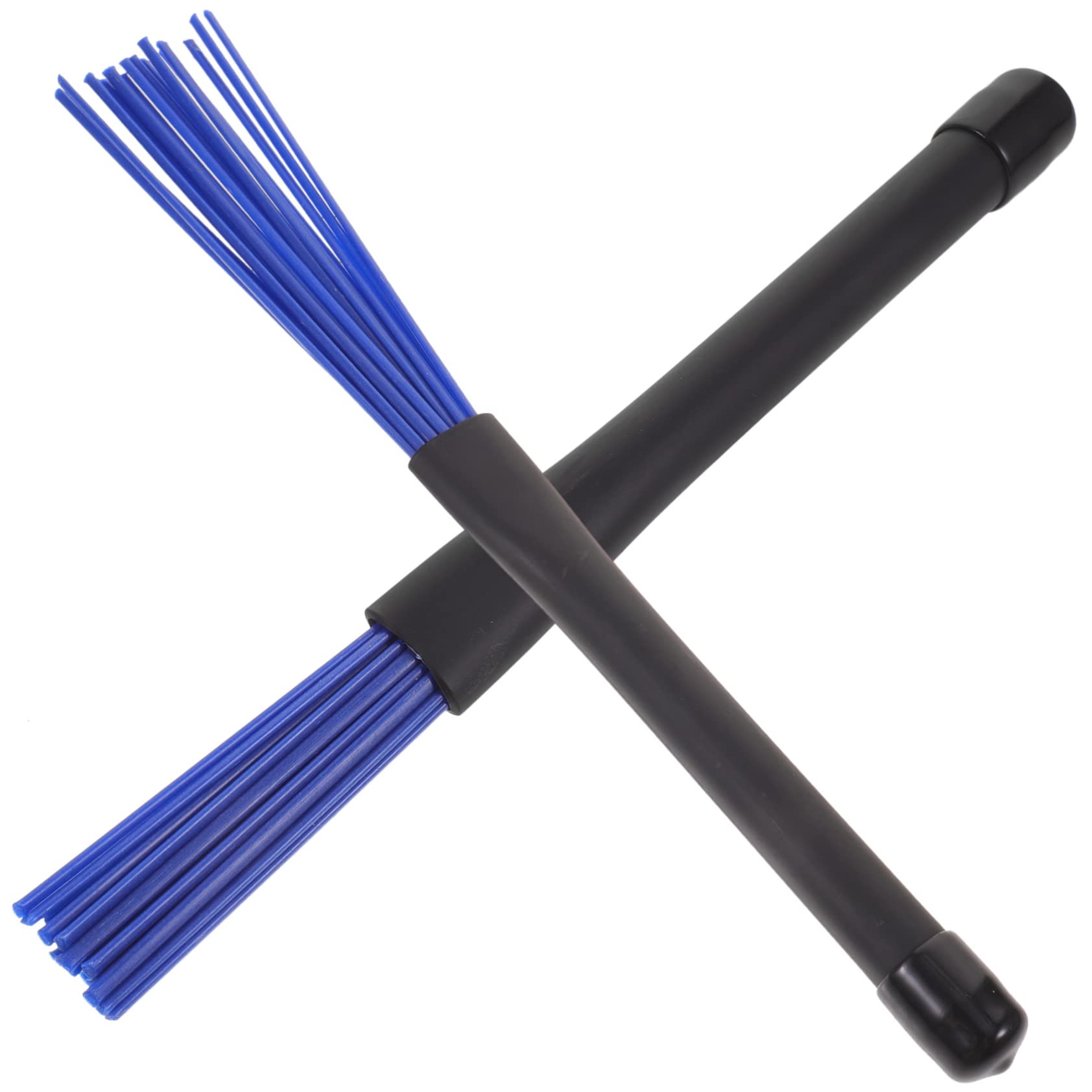 Wakauto Drum Brushes Jazz 1 Pair Nylon Wire Brush Blue Set Professional for Jazz