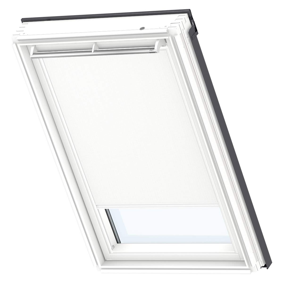VELUX Original Roof Window Blackout Blind for MK04, White, with White Guide Rail