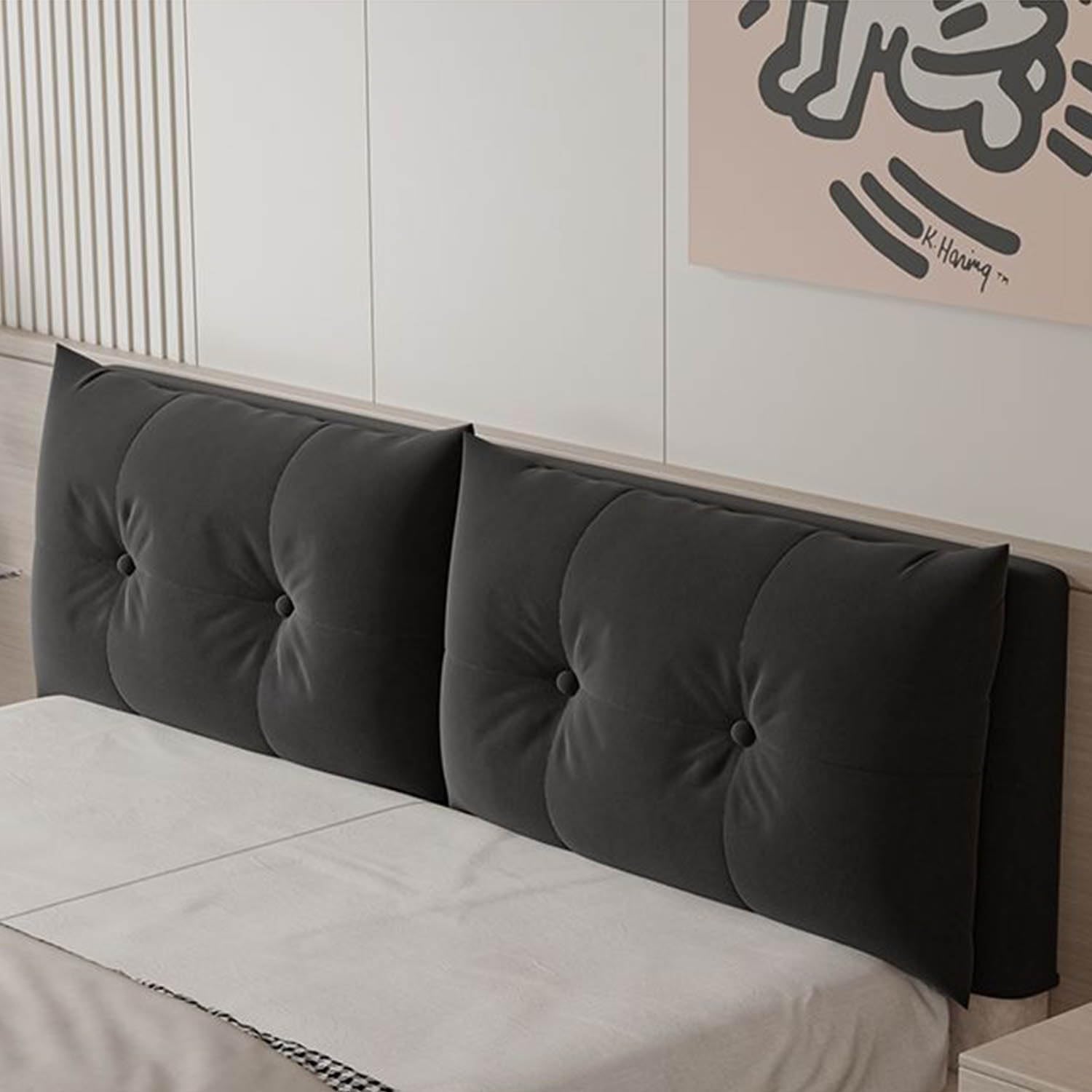 Bed Headboard Cushion Bedside Backrest Reading Pillow Upholstered Cover