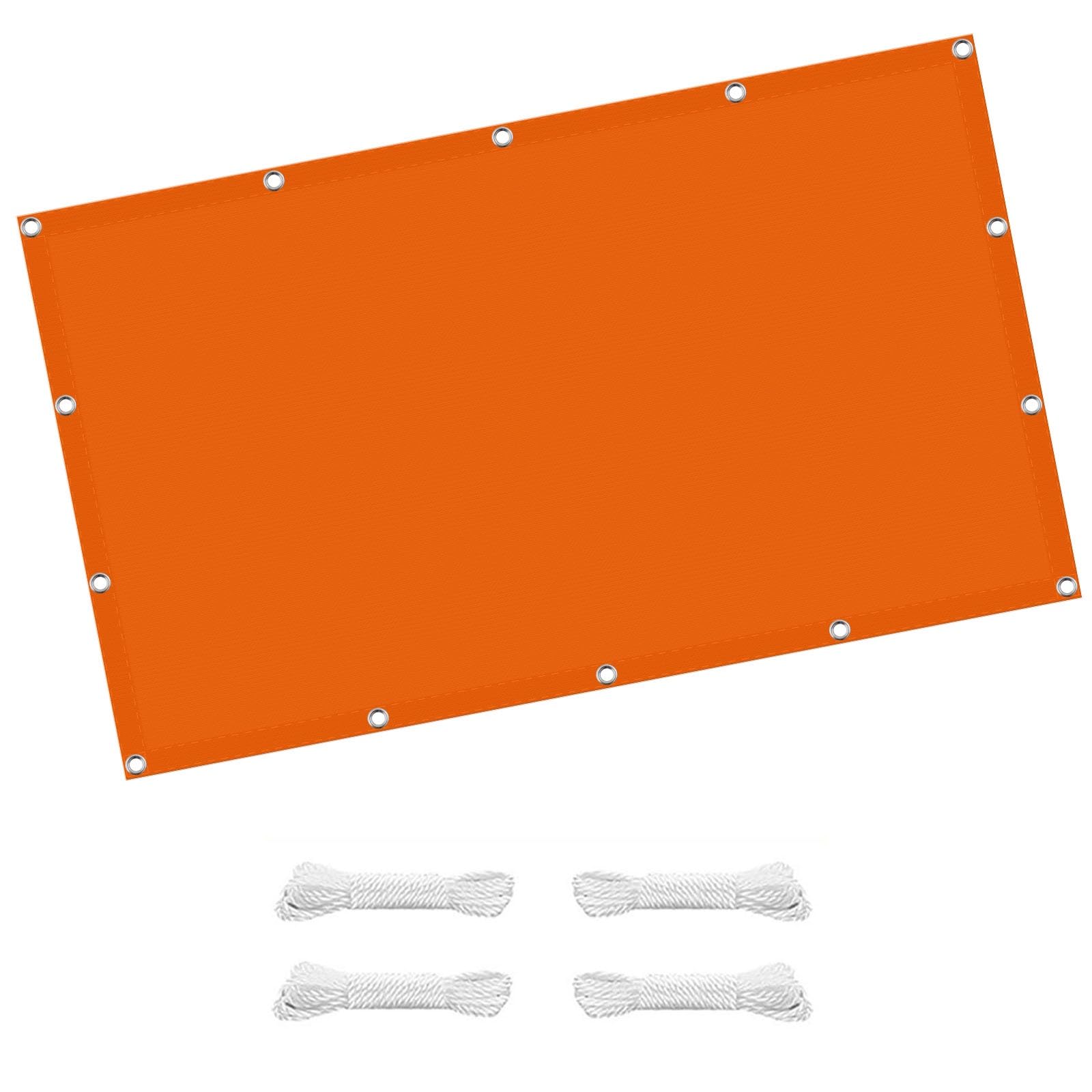 Filet d'ombrage orange 1.6x3m étanche pour balcon et jardin
