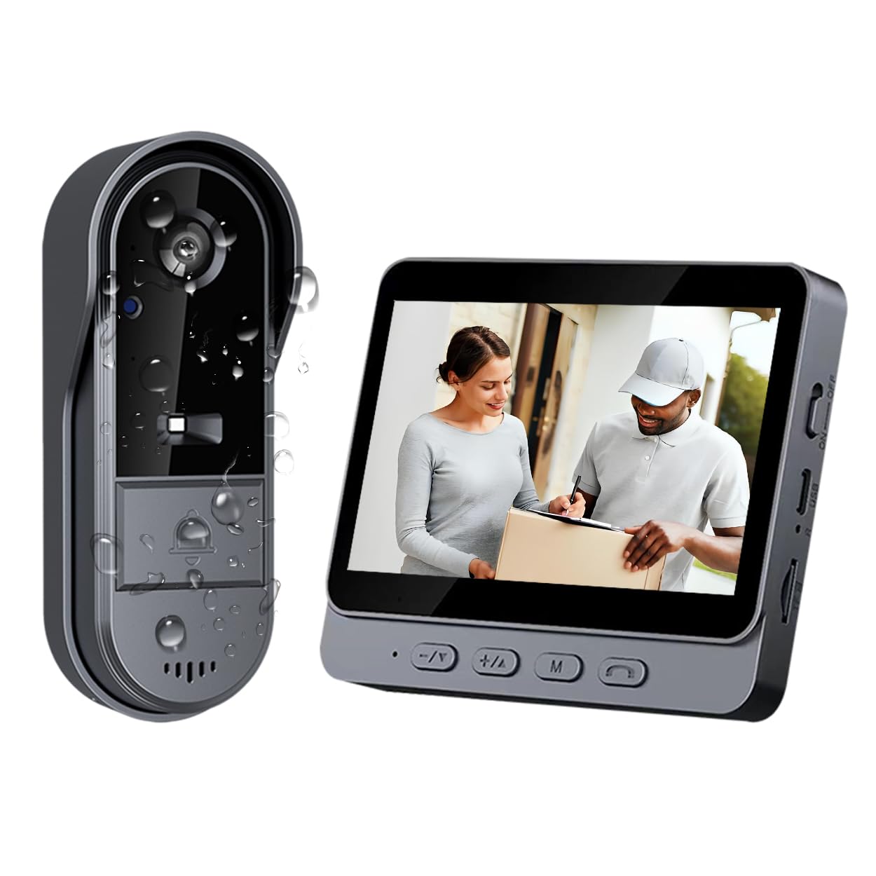 Waterproof IP65 Door Bell with Monitor Screen