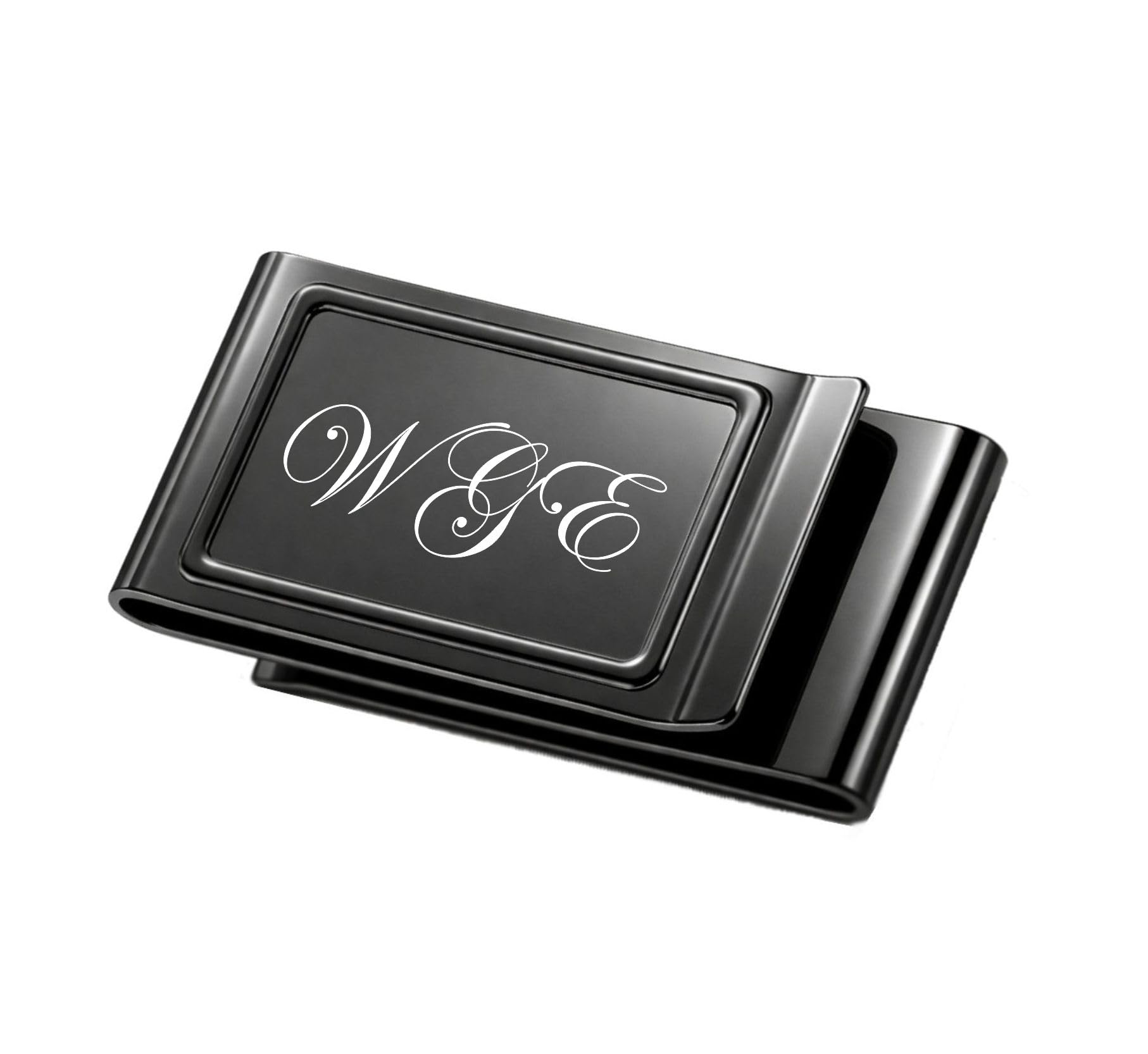 Personalized Double Sided Gunmetal Money Clip Engraved Free - Custom Men’s Accessory, Free Engraving - Ships from USA