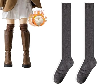 CHUNFO Thigh KneeHigh Thermal Women Warm Long Winter Sock Boot MidCalf Stocking