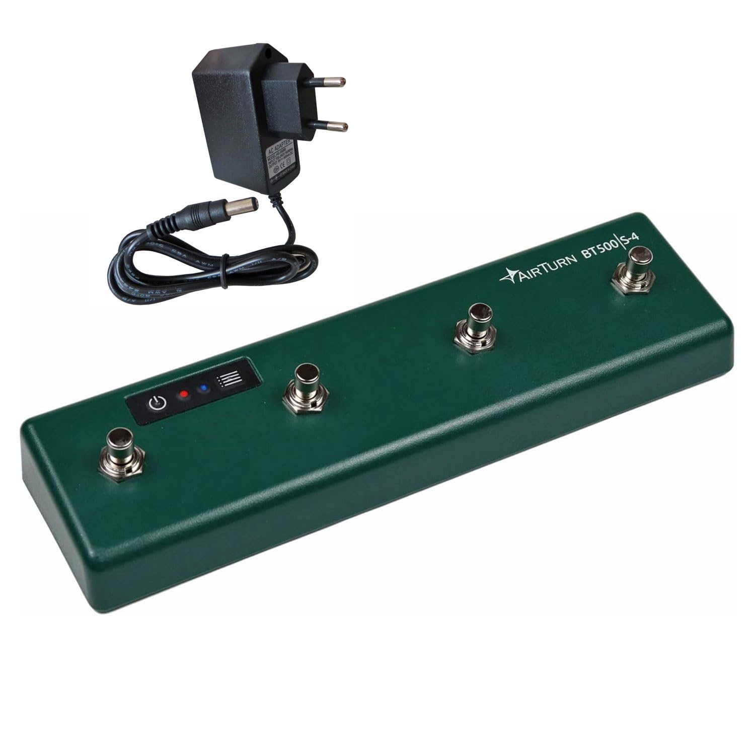 Airturn BT500-S4 Bluetooth Fußschalter Footswitch Controller Fernbedienung mit keepdrum 9V Netzteil