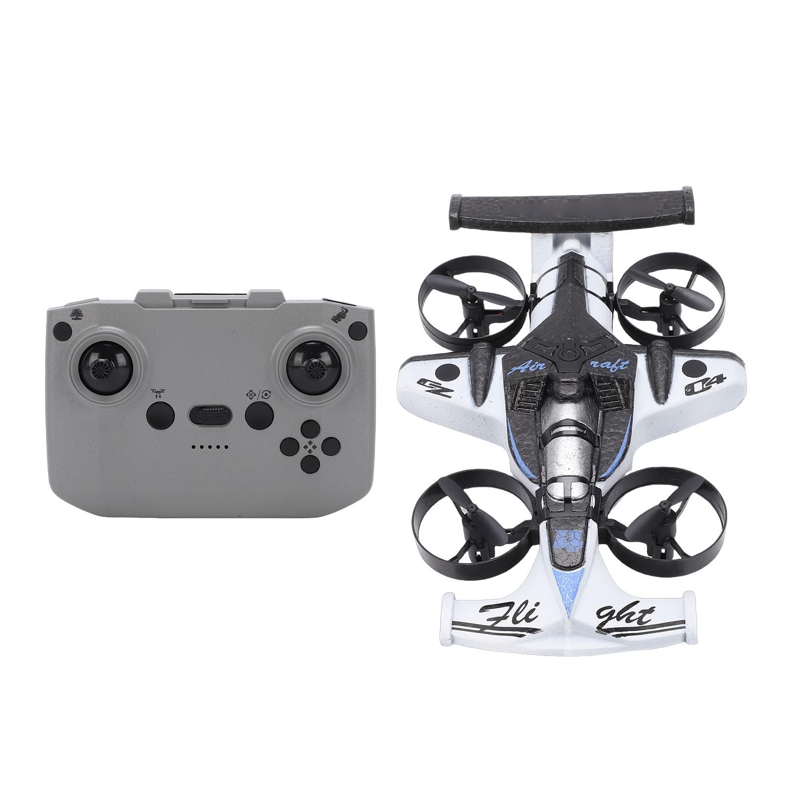 GOWENIC 2 in 1 Remote Control Flying Car, Dual Land Air Modes RC Stunt Car Drone Quadcopter, 2.4Ghz Drift Vehicle Toy for Kids (White)